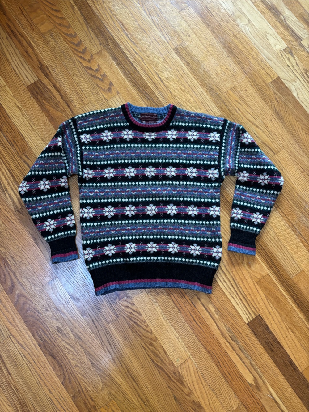 Chaos by Ralph Lauren Vintage winter motif wool sweater size large - Picture 4 of 8
